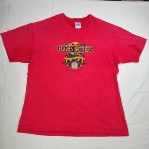 Vintage Hanes Beefy-T Hughes Brothers 75th Anniversary Shirt Red Mens XL 90s USA